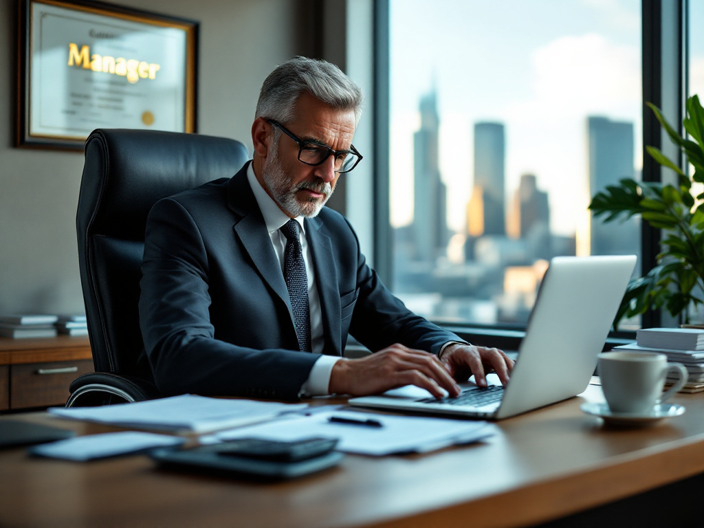 Illustration des services avec un homme manager